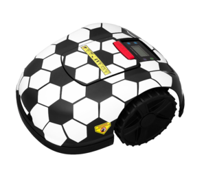 Robotniiduk E1600 jalgpalli mustriga